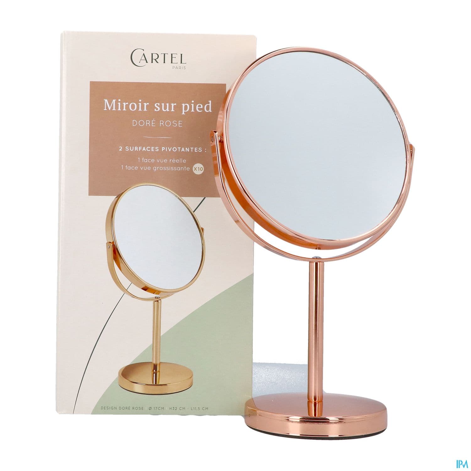 Cartel By Vitry Miroir Pied Or Rose X10 17cm