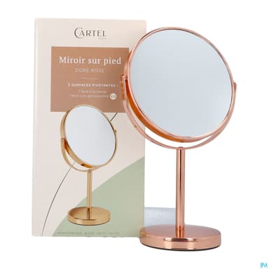 Cartel By Vitry Miroir Pied Or Rose X10 17cm