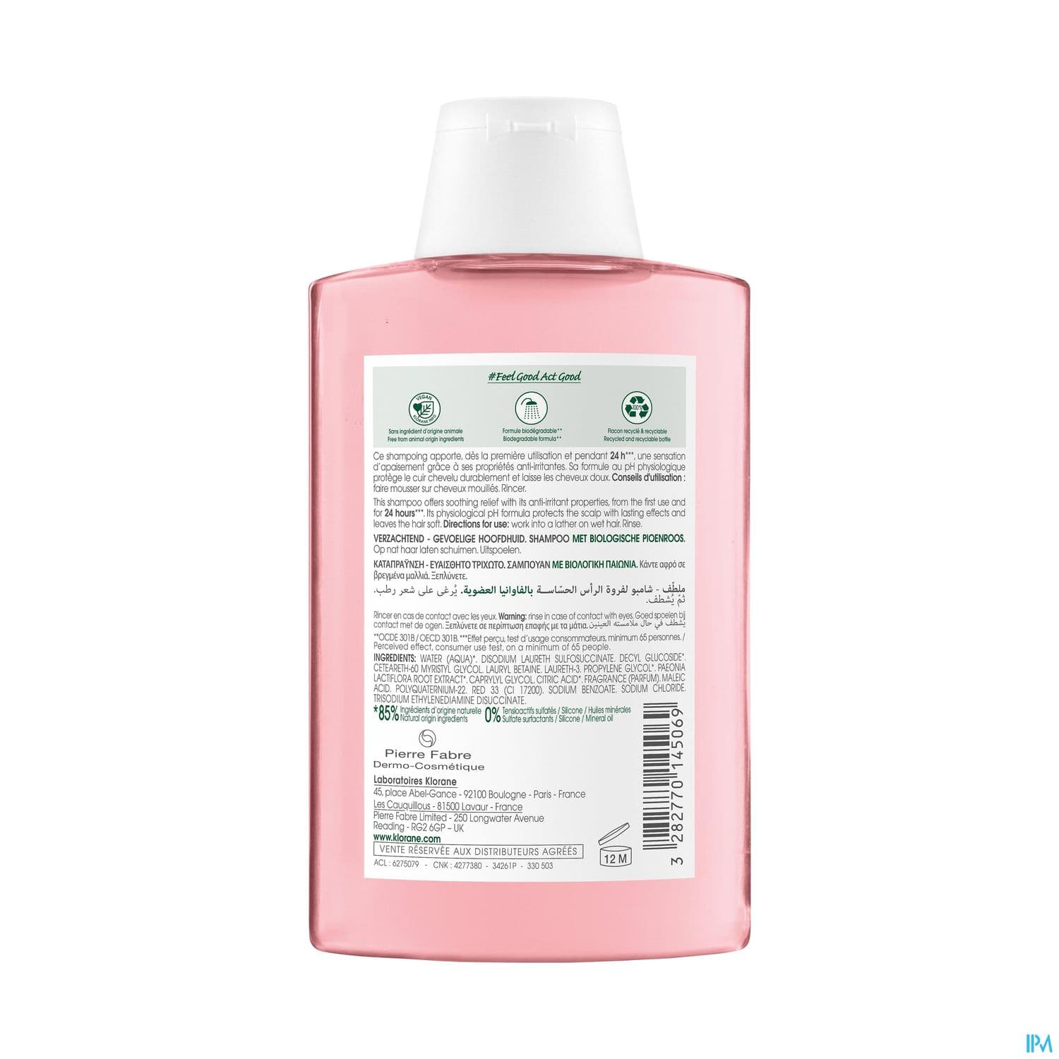KLORANE SH PIVOINE BIO 200ML