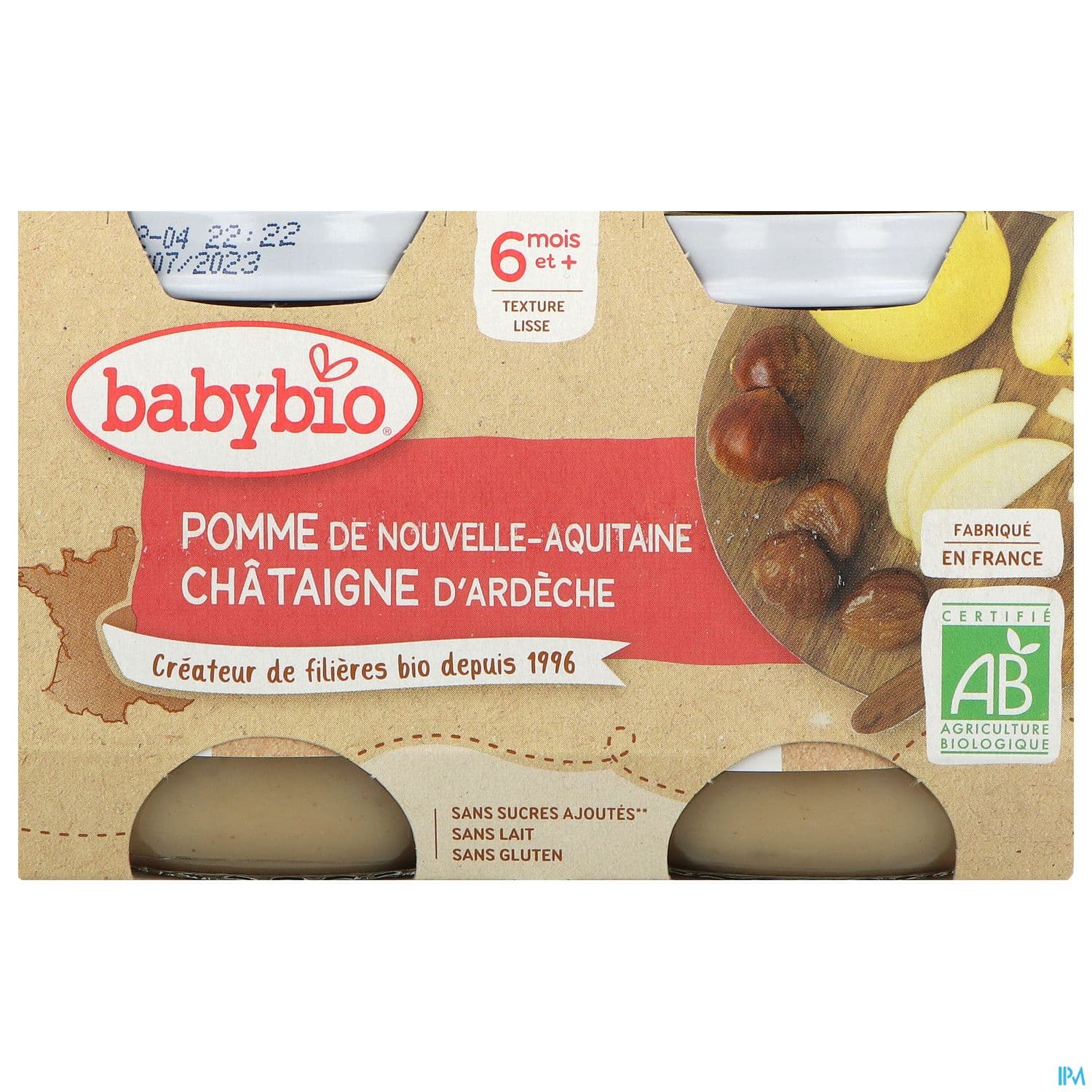 Babybio De Nouvelle Aquitaine Chataigne D'ardeche 6m 130g X2