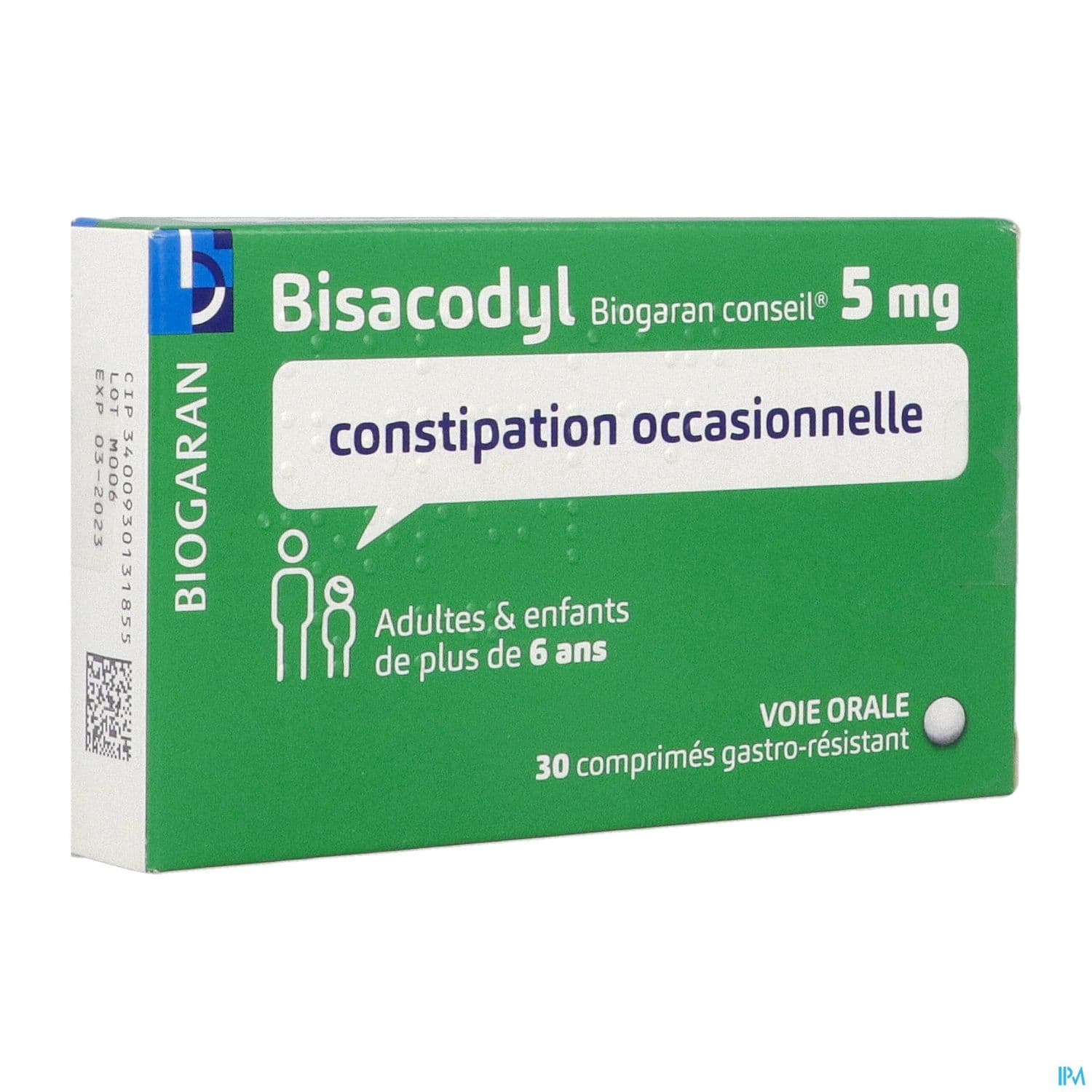 Bisacodyl Biogaran Conseil 5mg Comprime Gastroresistant 30