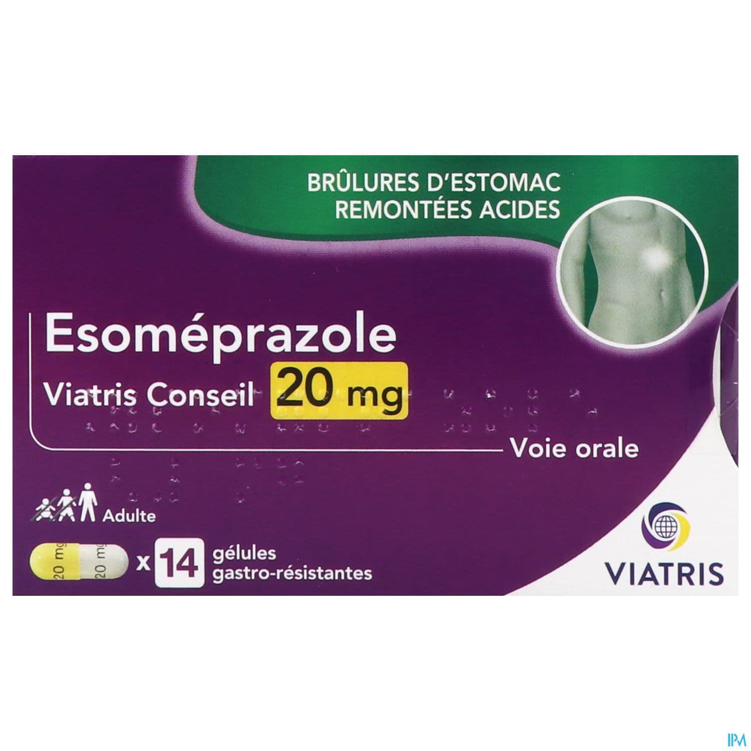 ESOMEPRAZOLE 20MG VTS CONS GEL 14