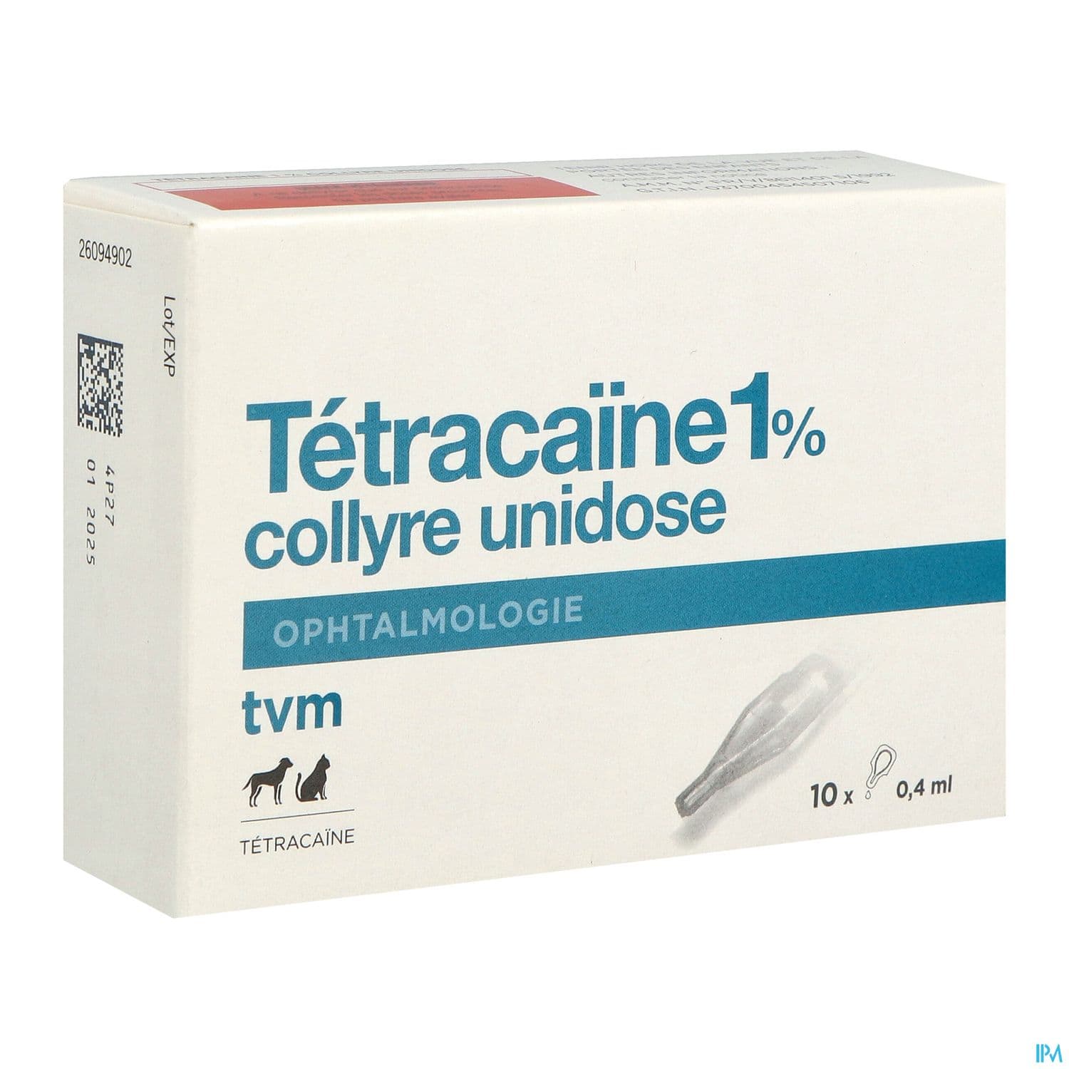 TETRACAINE TVM COL1P100 0,4ML10