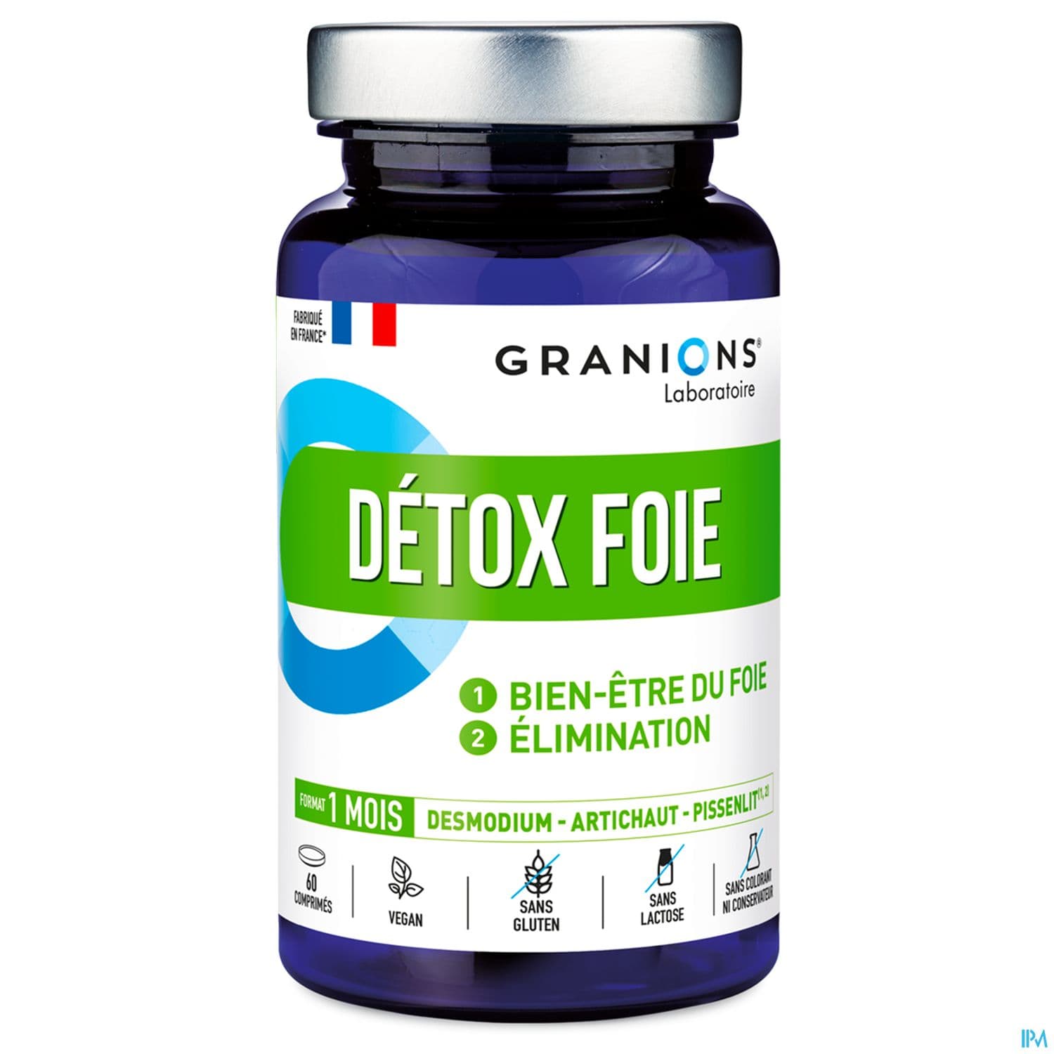 Granions Detox Foie 1000mg Bien Etre Du Foie Elimination Comprime 60