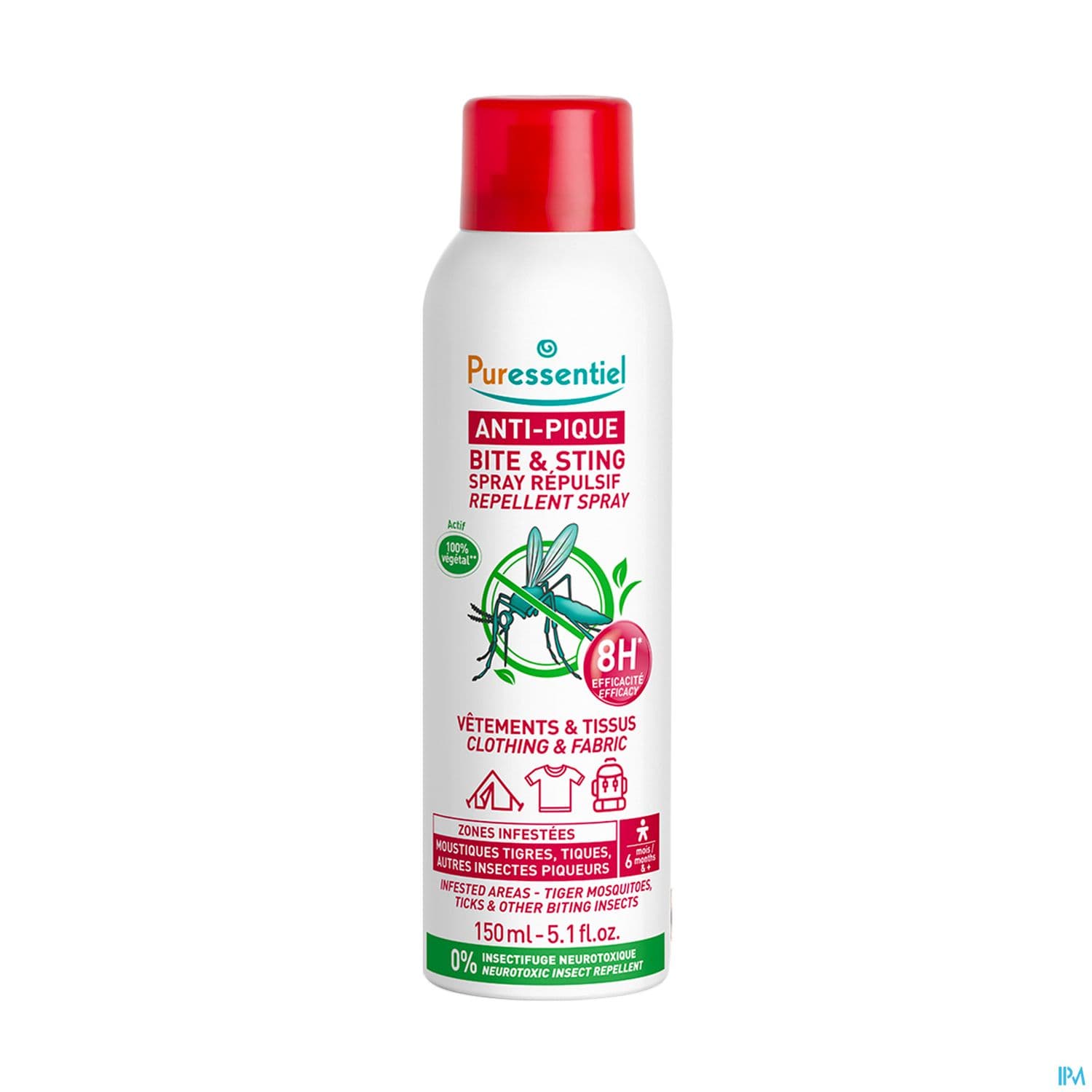 Puressentiel Spray Vetements Tissus Antipique Pompe 360 150ml