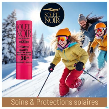 Soleil Noir Stick Levres Fraise Ip 30 4g