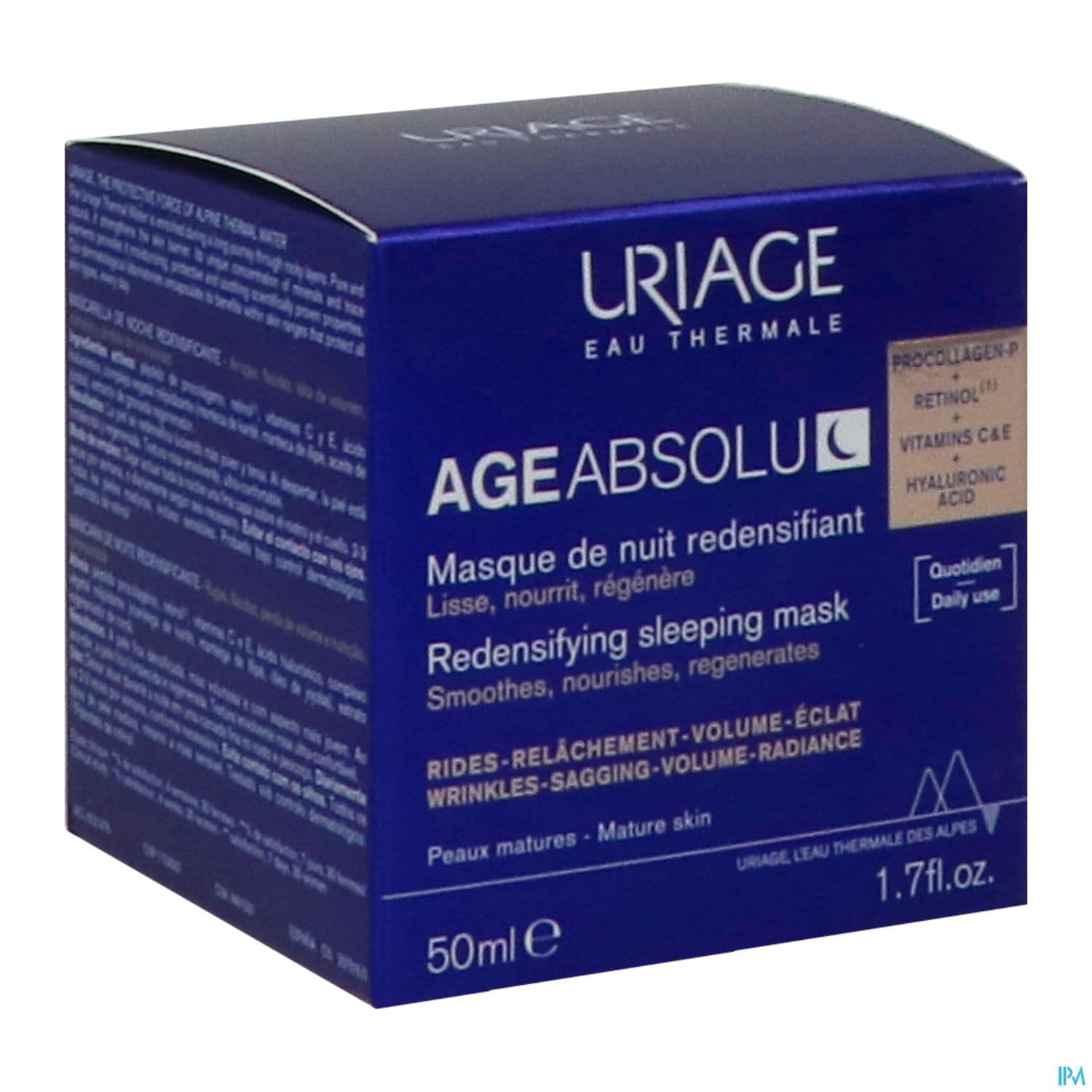 Uriage Age Absolu Masque De Nuit Redensifiant 50ml