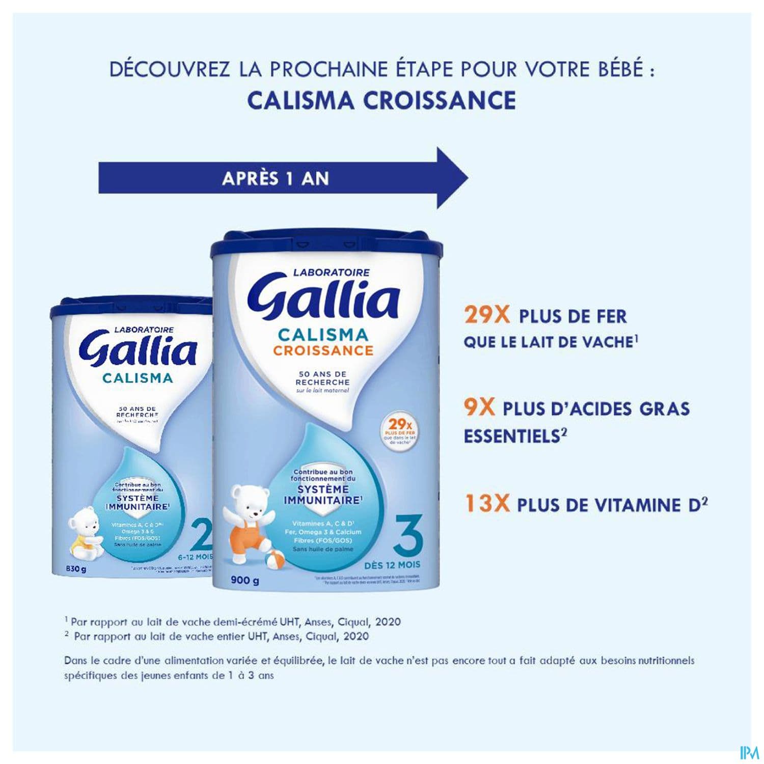 GALLIA CALISMA 2 LAIT PDR 830G