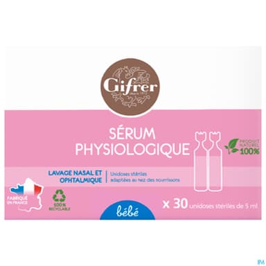 Gifrer Serum Physiologique Solution Nasale Ophta Bebe 5ml 30