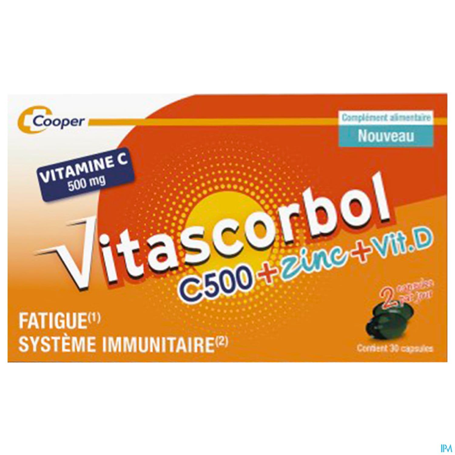 VITASCORBOL C 500+ZINC+VITD CAPS30