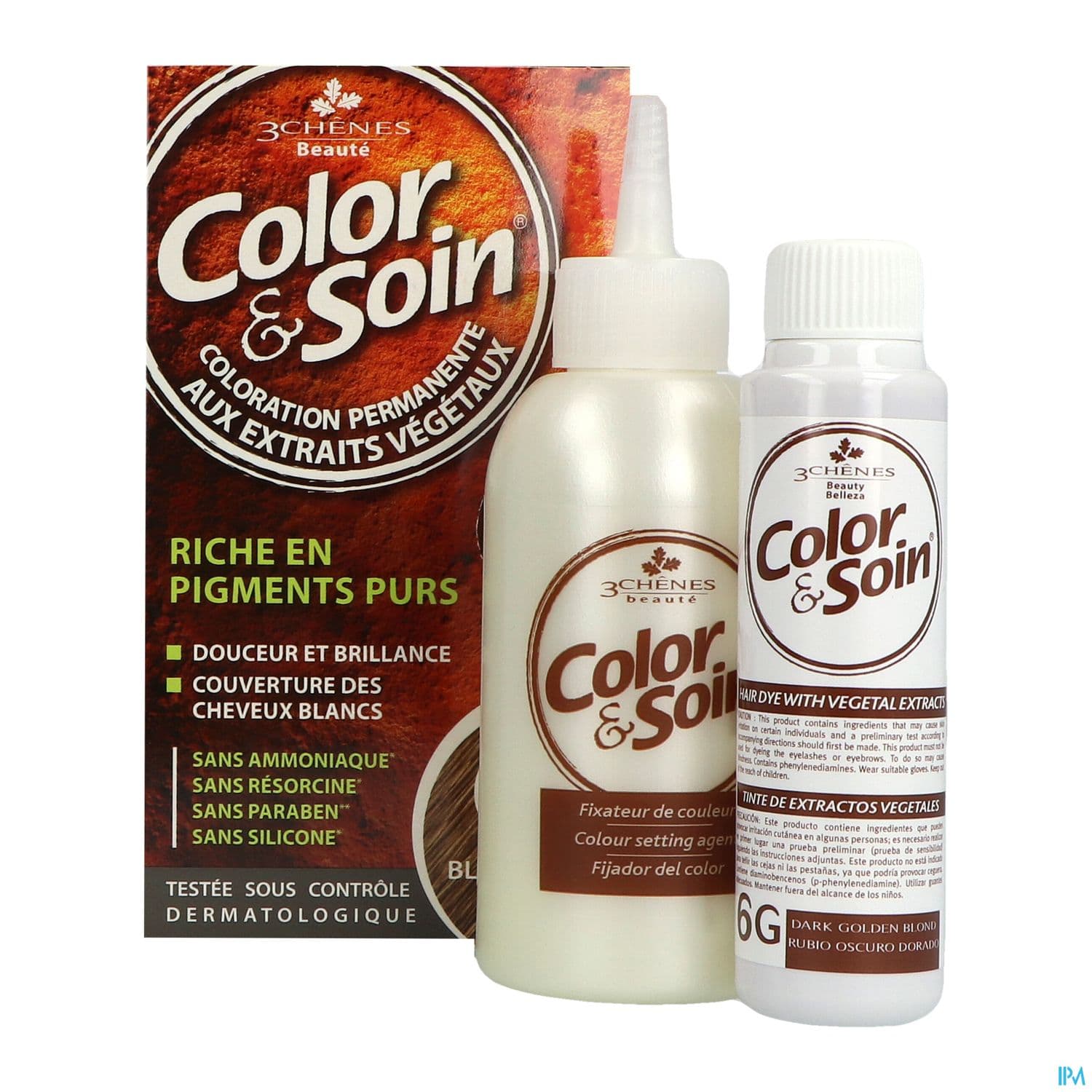 3 CHENES COLOR/SOIN BL FONC DORE6G