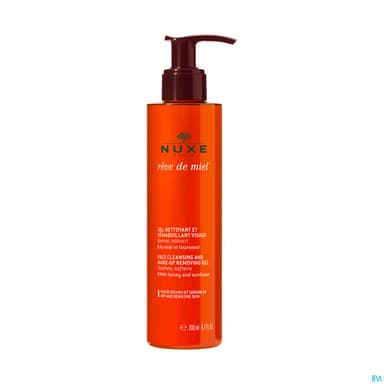 Nuxe Reve De Miel Gel Nettoyant Et Demaquillant Visage Peaux Seches Et Sensibles 200ml