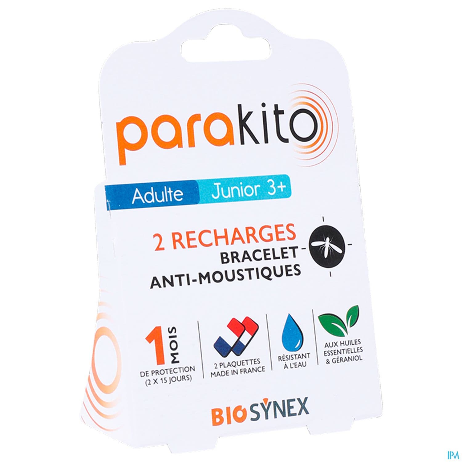 Parakito Bracelet Antimoustique Pack 2 Recharges