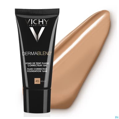 Vichy Dermablend Fluide Fond De Teint Correcteur 45 Gold 30ml