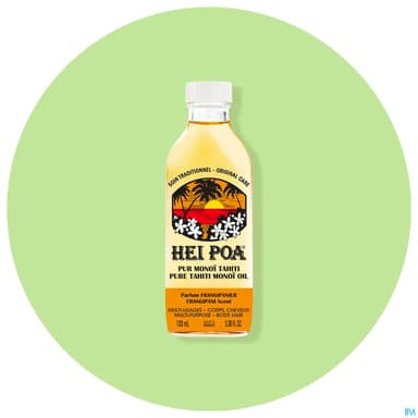 Hei Poa Pur Monoi De Tahiti Frangipanier 100ml