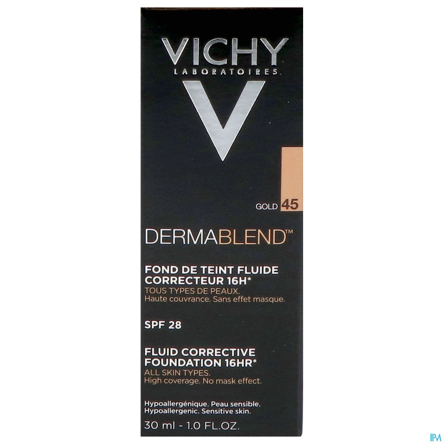 Vichy Dermablend Fluide Fond De Teint Correcteur 45 Gold 30ml