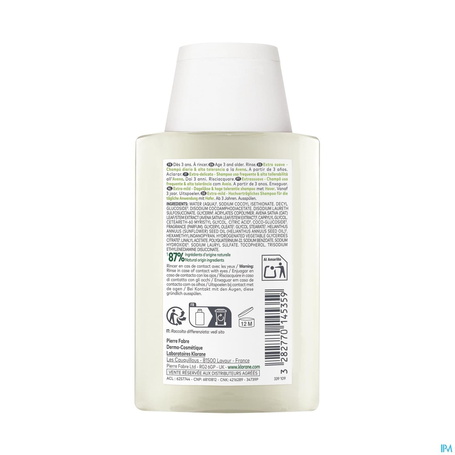 KLORANE SH AVOINE 100ML