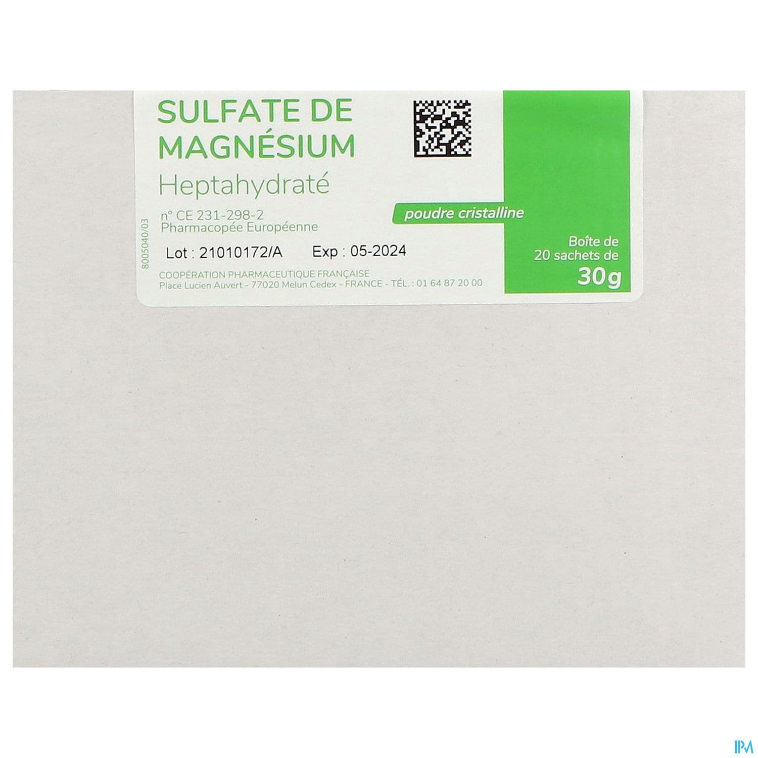 Cooper Sulfate Magnesium 30g Sachet 20