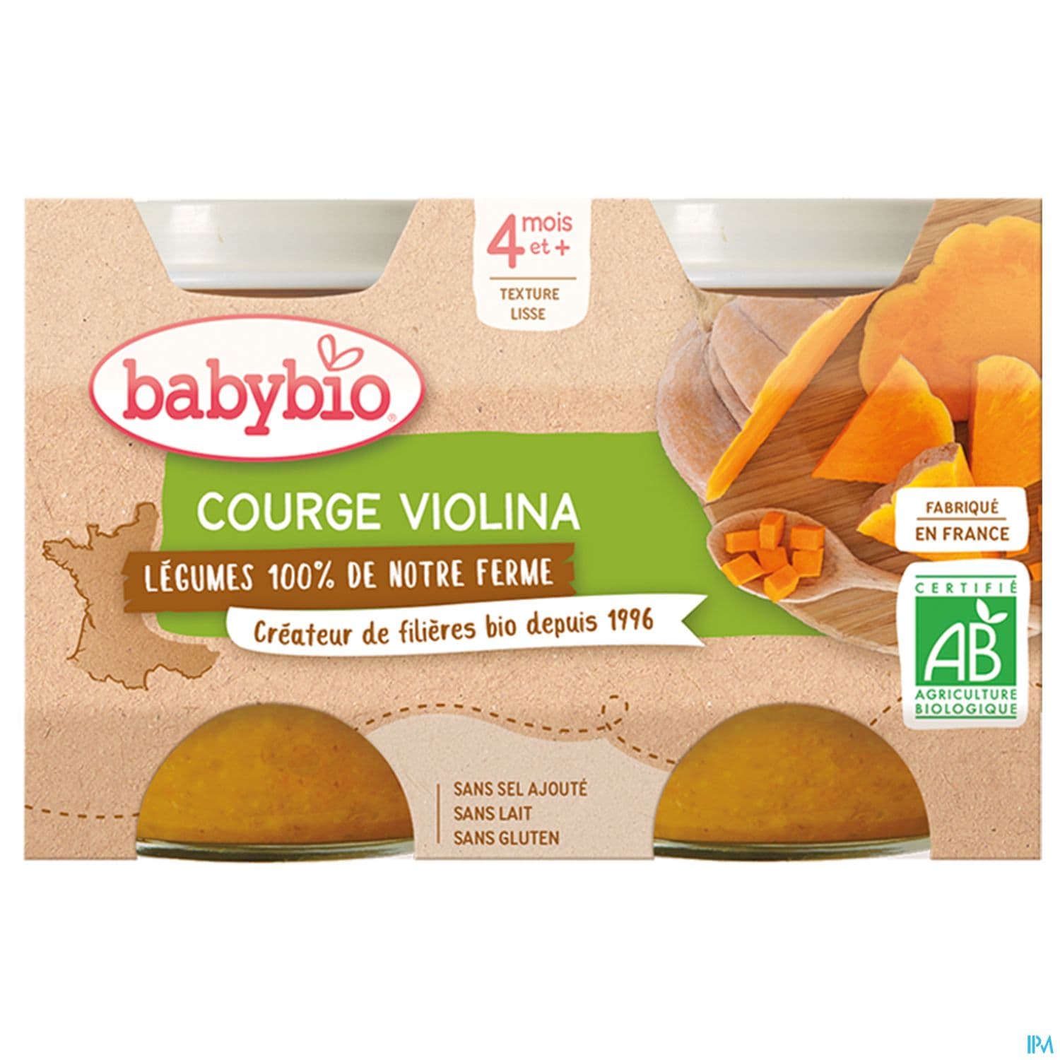 BABYBIO COURGE VIOLINA 2X130G