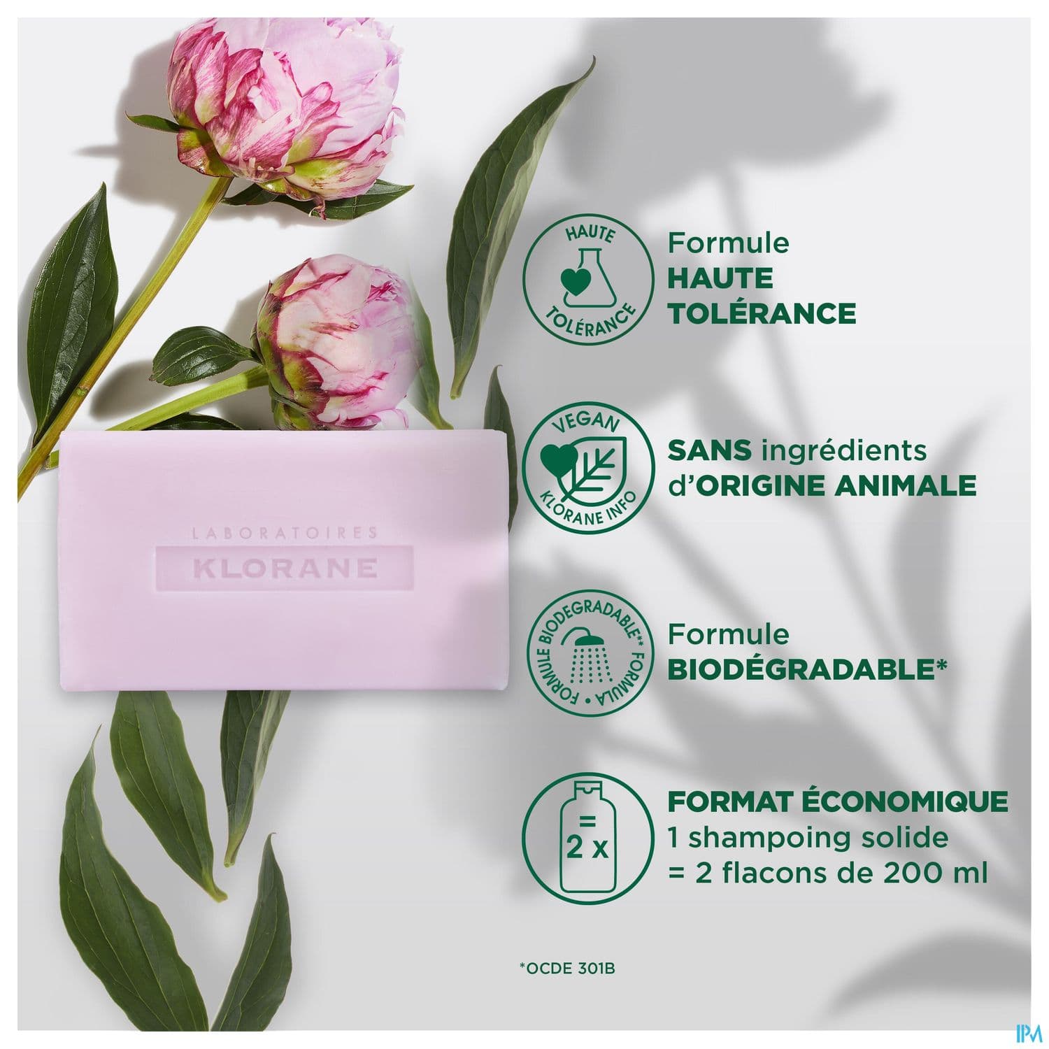 KLORANE SH SOLIDE PIVOINE BIO 80G