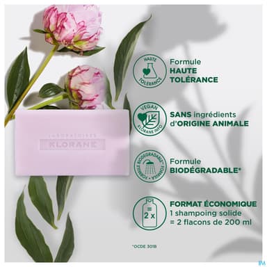 KLORANE SH SOLIDE PIVOINE BIO 80G