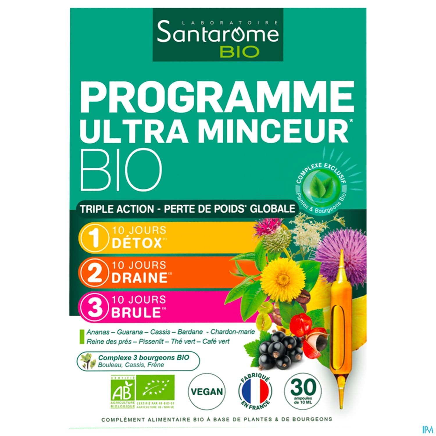 Santarome Bio Programme Ultra Minceur Ampoule Buvable 10ml 30
