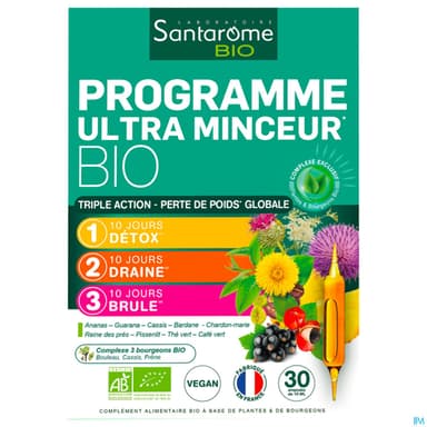 Santarome Bio Programme Ultra Minceur Ampoule Buvable 10ml 30