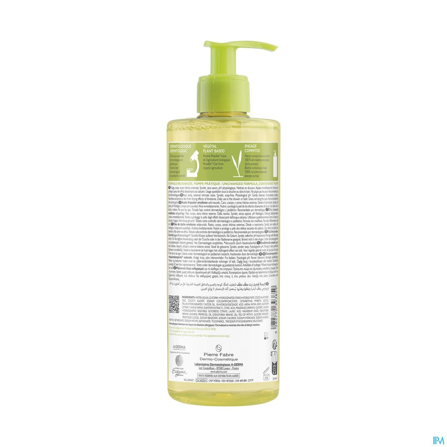 A-DERMA EXOMEGA CONT HLE LAV 500ML