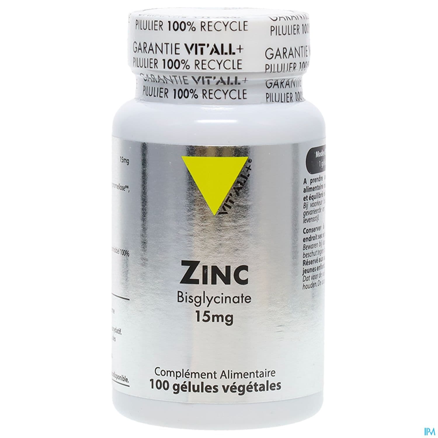 Vit All+ Zinc Bisglycinate 15mg Gelule 100