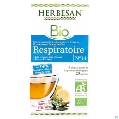 Herbesan Infusion Respiratoire Bio Sechet 20