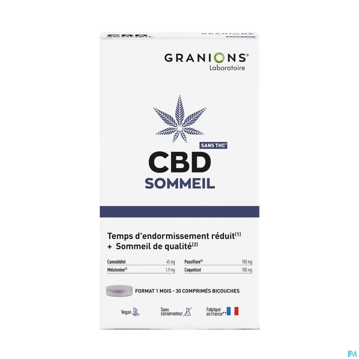 GRANIONS CBD SOMMEIL CPR LP 30