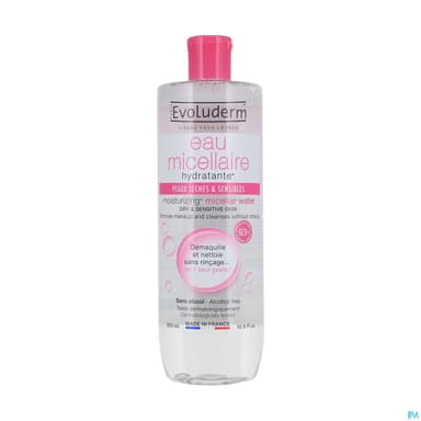 Evoluderm Eau Micellaire Peaux Seches Peaux Sensibles 500ml
