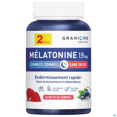 GRANIONS MELATONINE 1,9MG GUMM 60