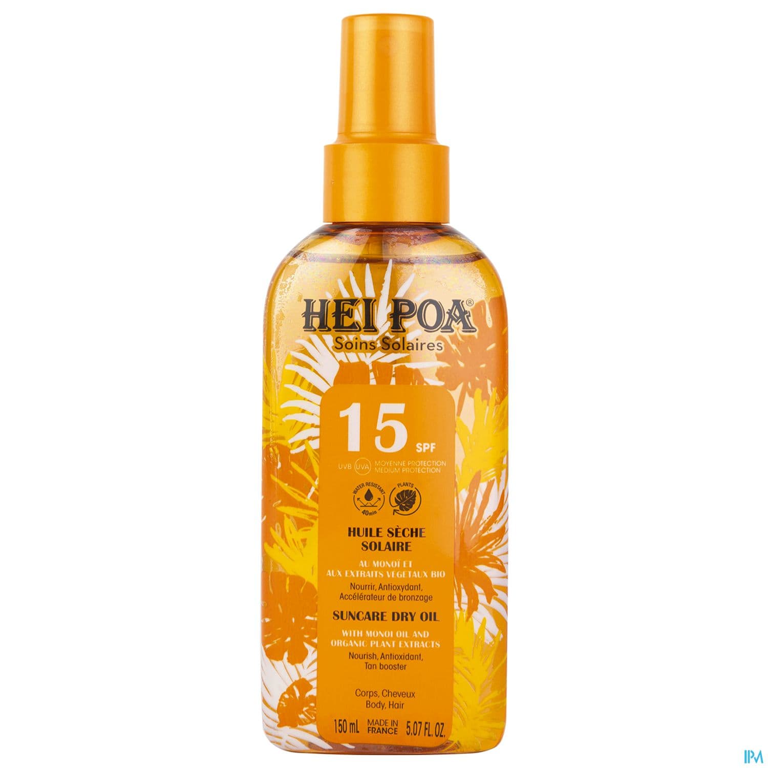 Hei Poa Huile Seche Solaire Spf15 Spray 150ml