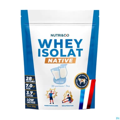 Nutri Co Whey Isolat Native Poudre Neutre 1kg