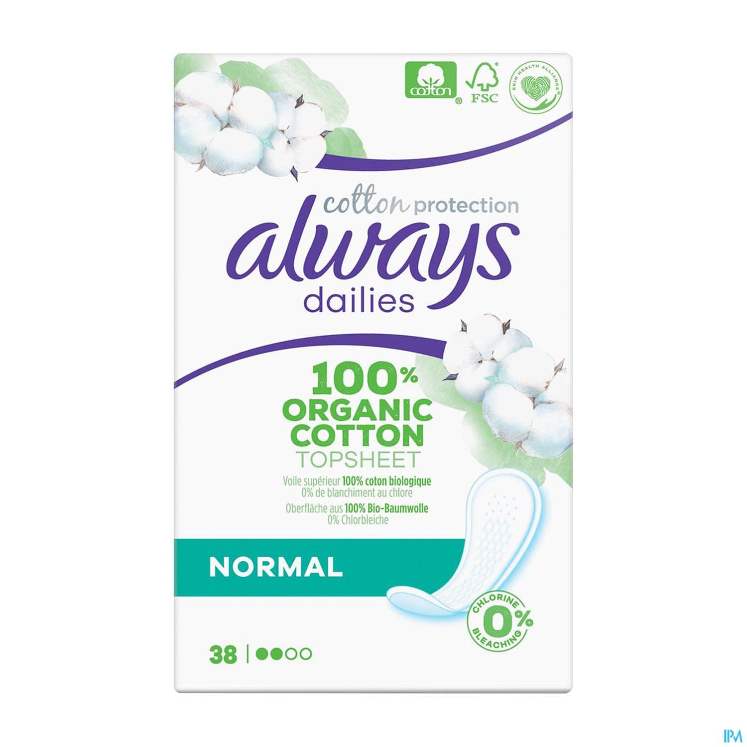 Always Dailies Cotton Protege Slip Normal 38