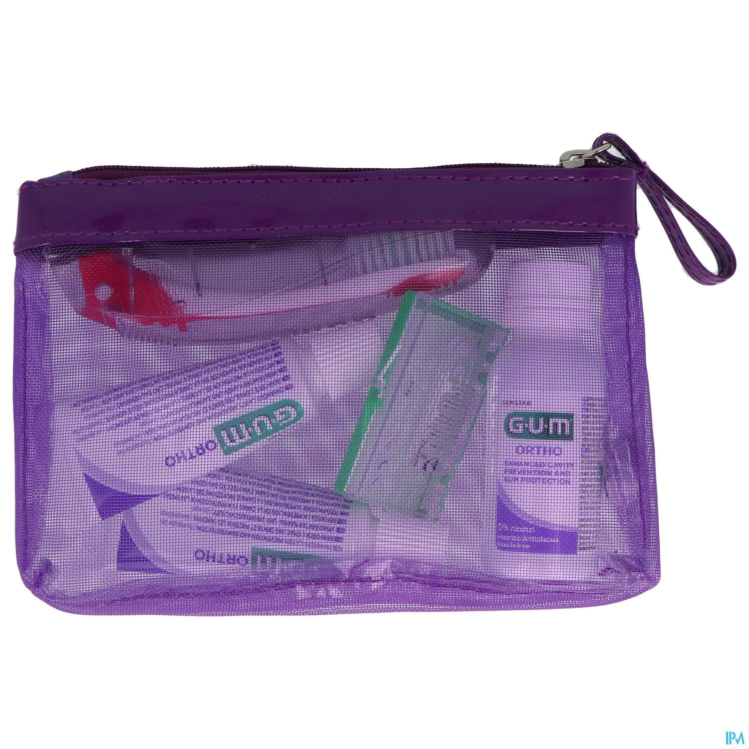 Gum Kit Orthodontique Bain De Bouche + Dentifrice + Brosse A Dents + Cire