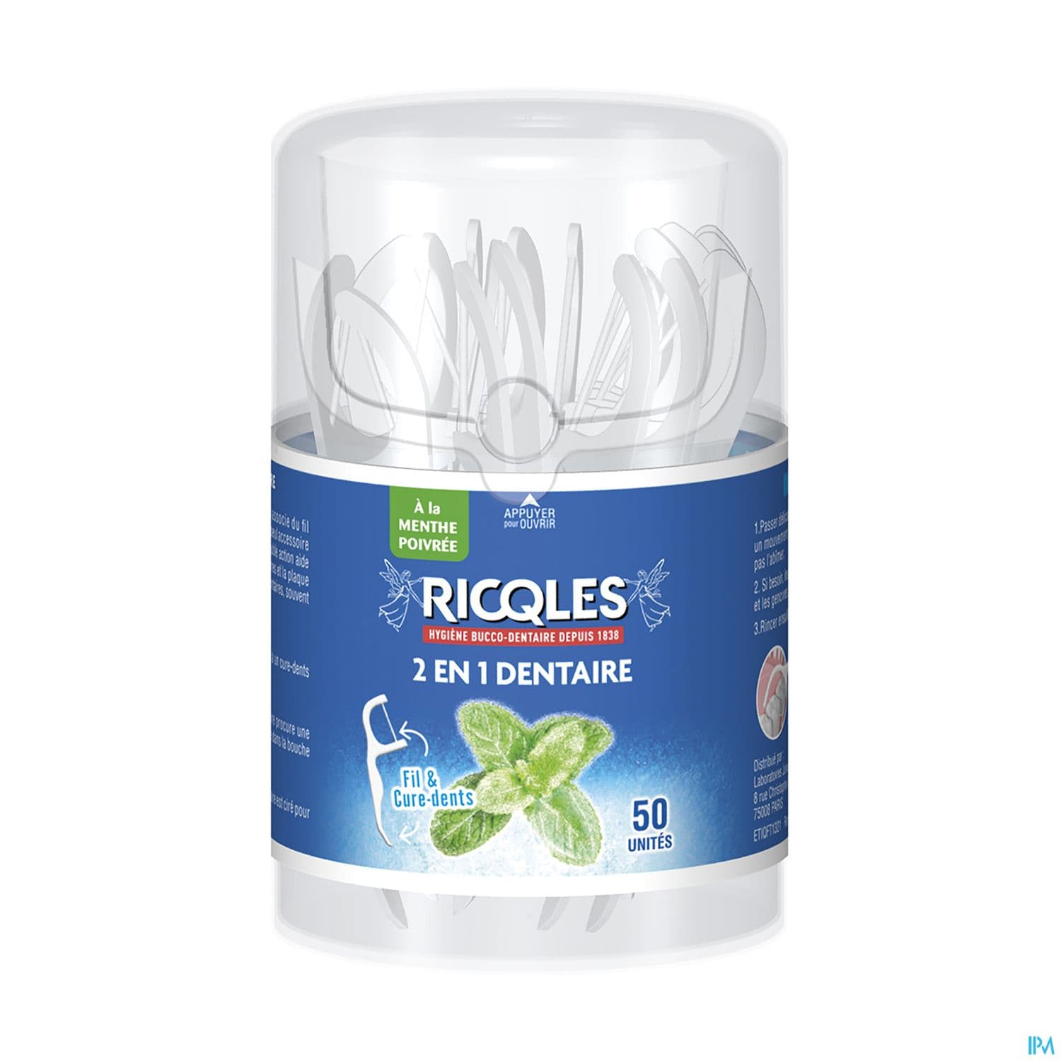 RICQLES FIL DENTAIRE 2EN1 X50
