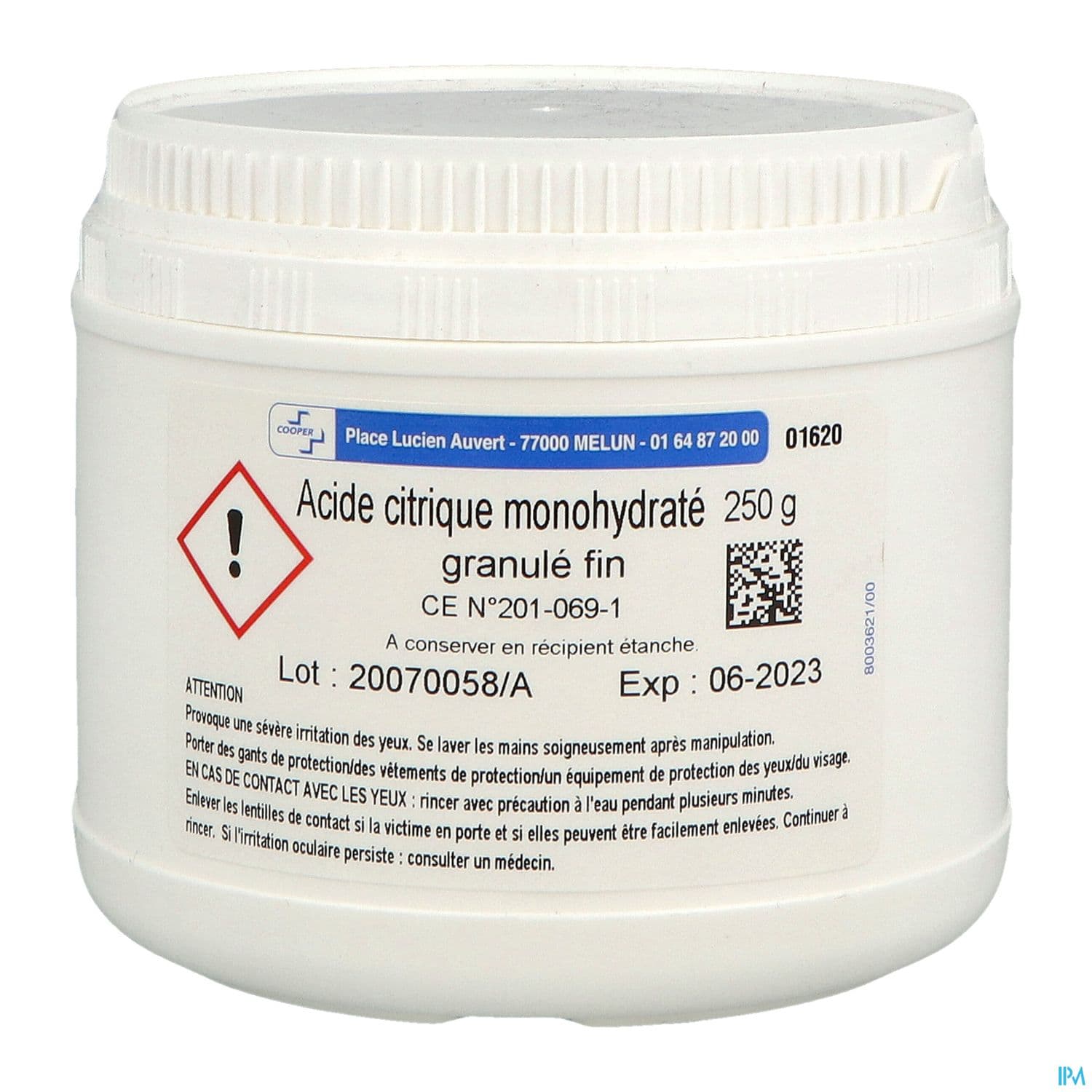 CITRIQUE ACIDE COOPER H20 GRAN250G
