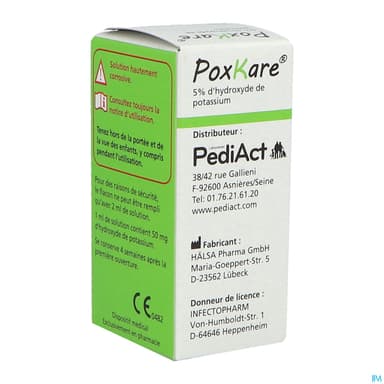Poxkare Hydroxyde Potass 5% Pour Application Cutanee 2ml