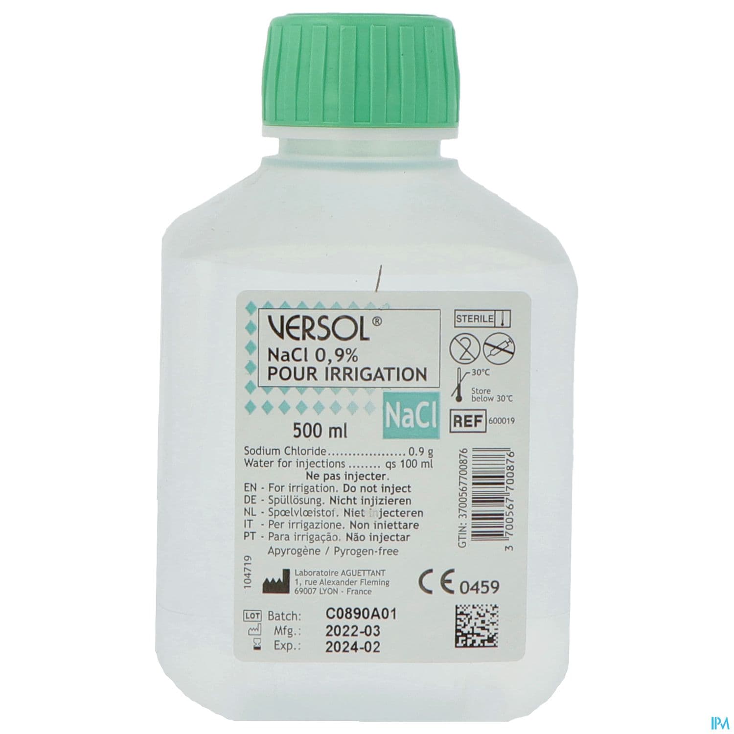 VERSOL SODIUM CHL 0,9% FL500 DM