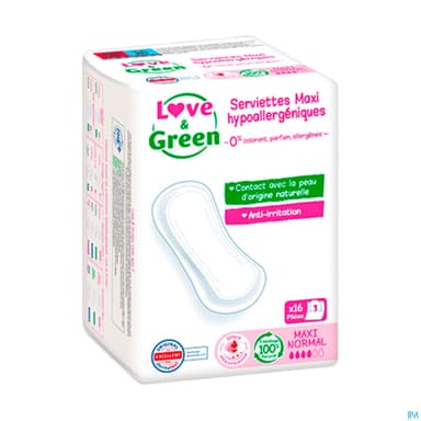 LOVE&GREEN SERVIET MAXI NORMAL 16