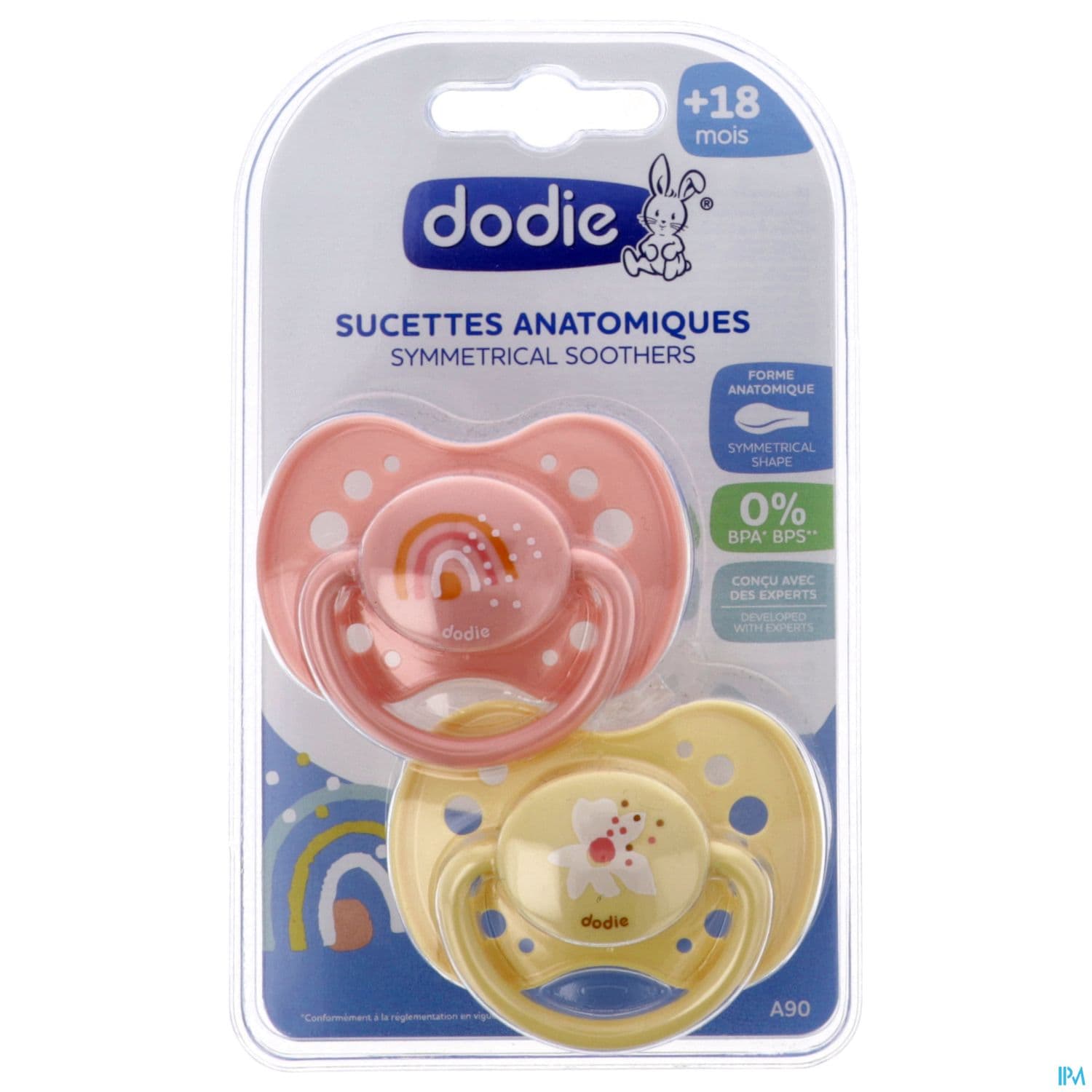 Dodie Sucette Anatomique Silicone Sunny Life Fille A90 +18mois X2
