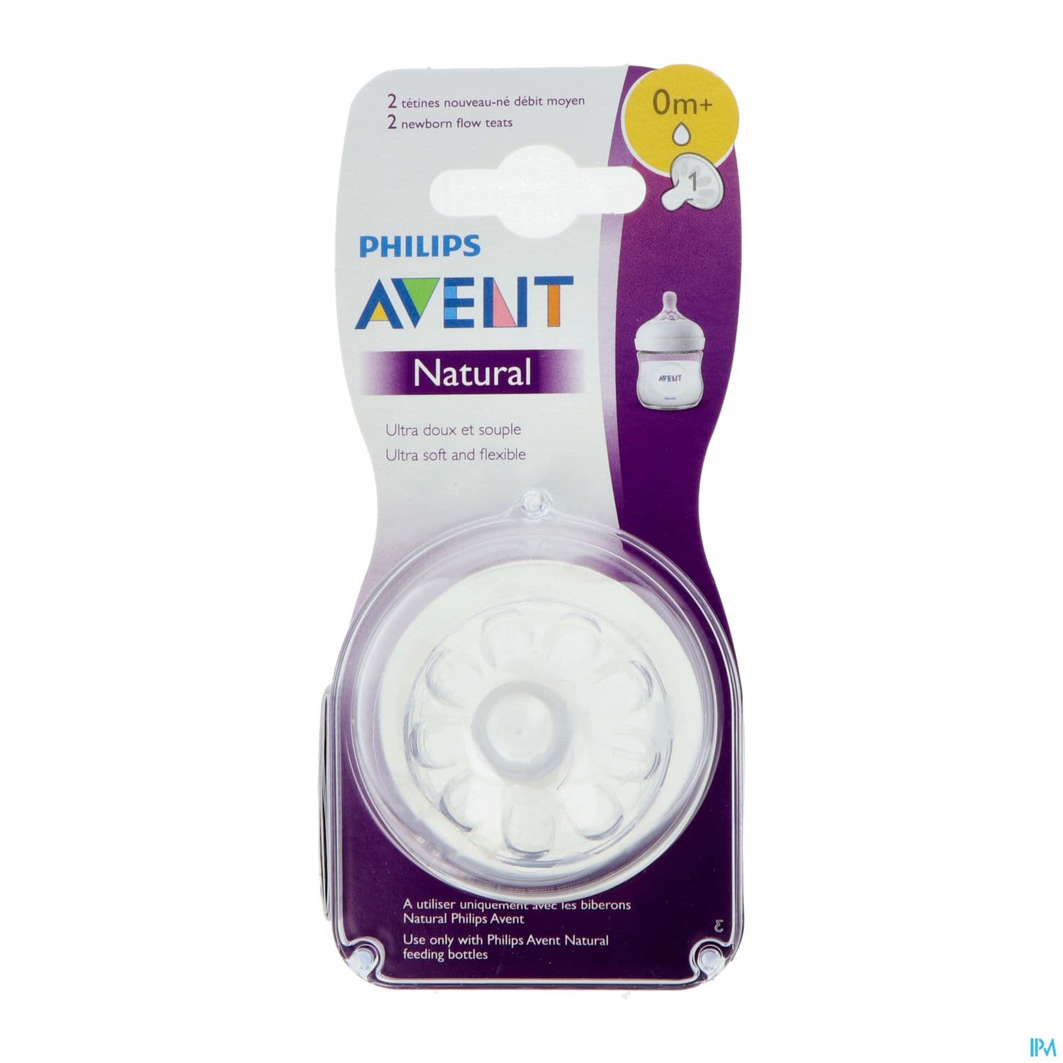 Avent Tetine Natural 2.0 Debit Nouveau Ne 0mois+ Scf041/27 X2