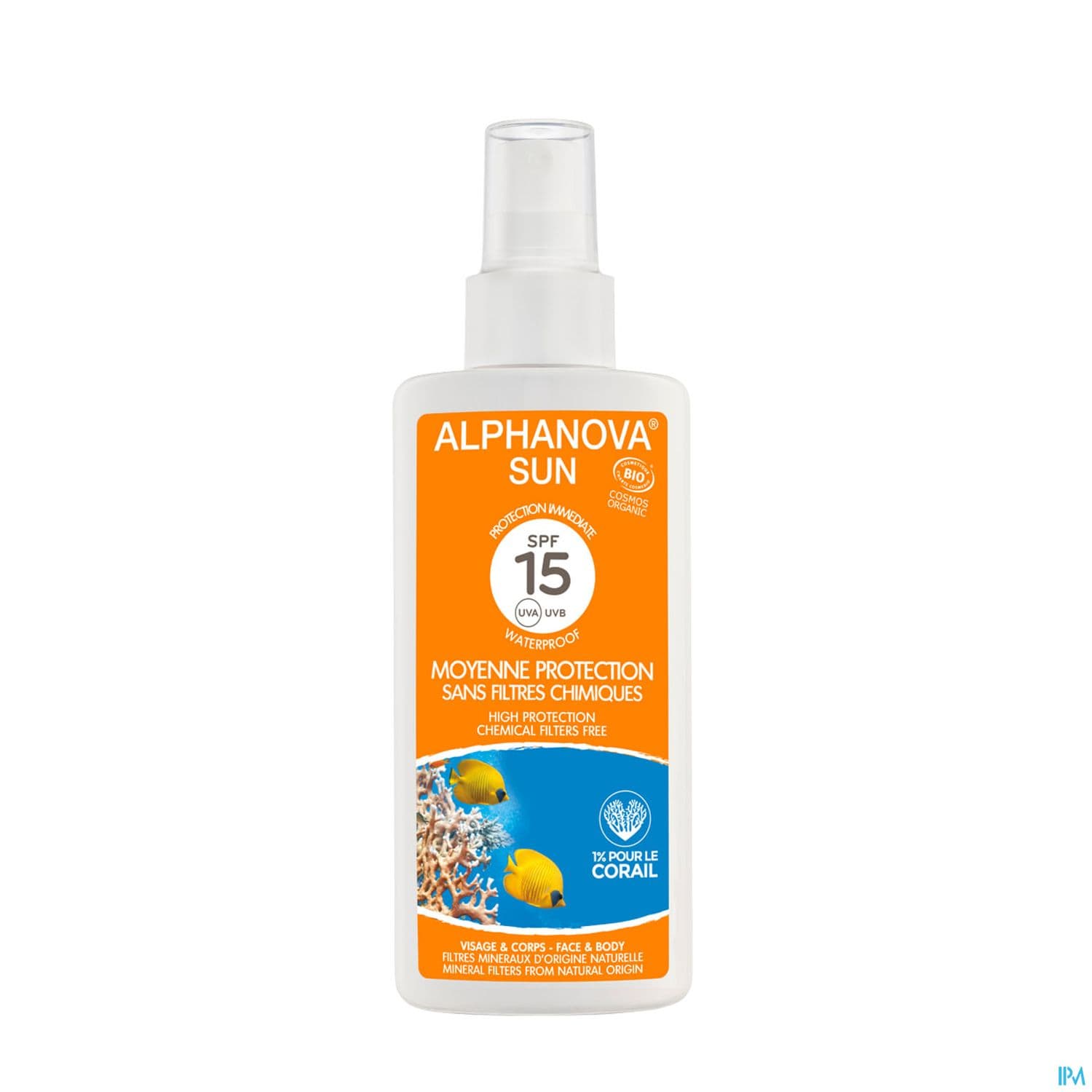 Alphanova Organic Sun Spf15 Bio Monoi Spray 125g