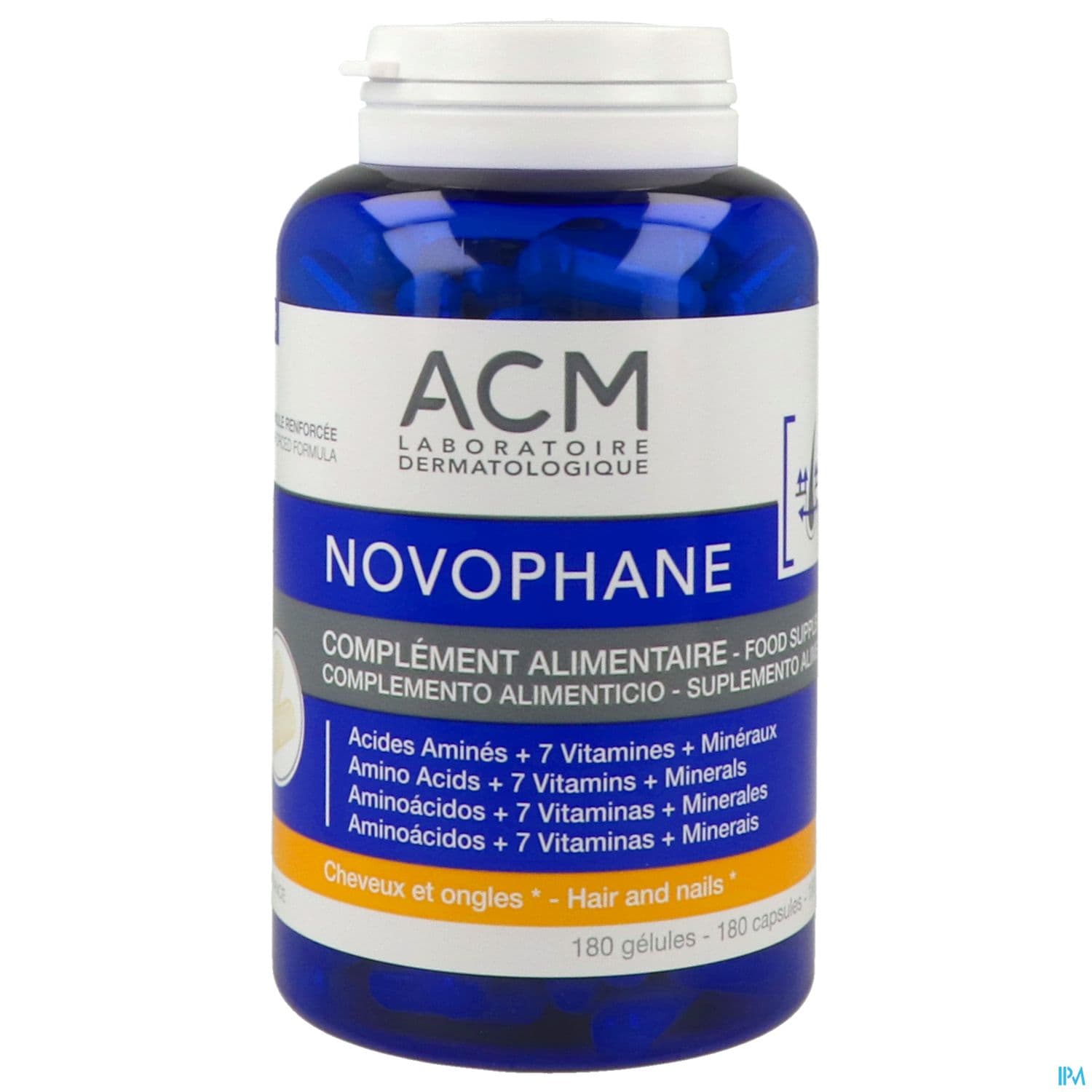 Acm Novophane Gelule Cheveux Et Ongles Pilulier 180