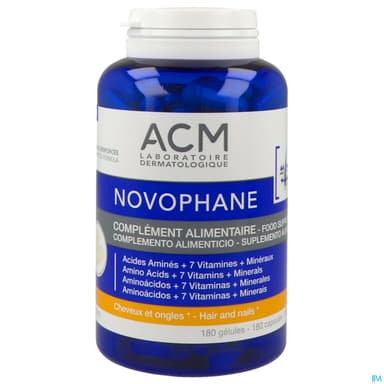 Acm Novophane Gelule Cheveux Et Ongles Pilulier 180