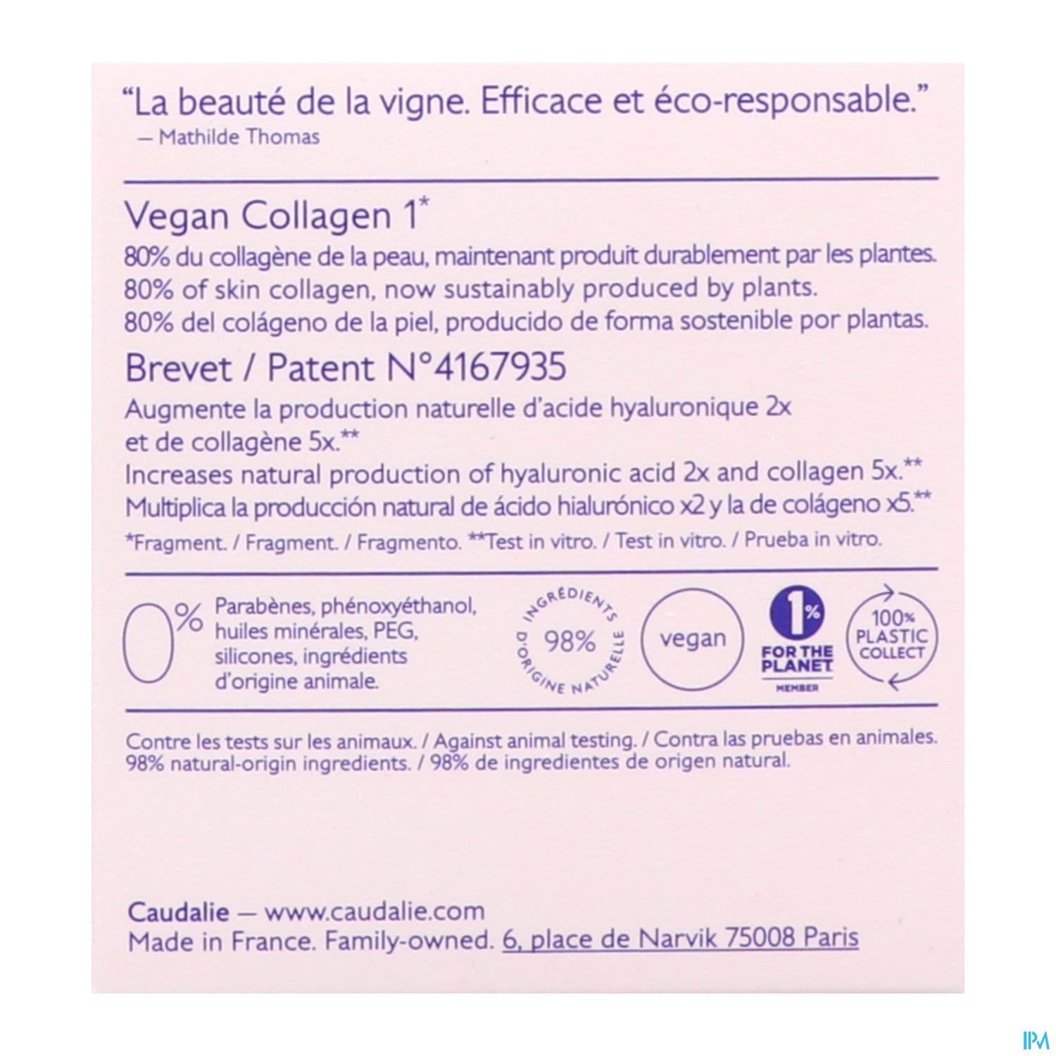 CAUDALIE RESVER LIFT CACHEMIR 50ML