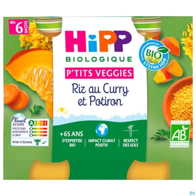 HIPP RIZ CURRY/POTIRON 190G X2