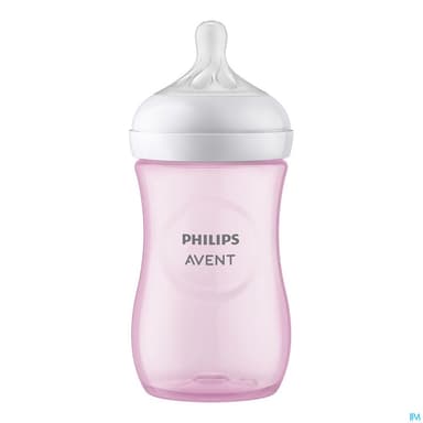 BIB AVENT NAT RESPONSE 260ML ROSE